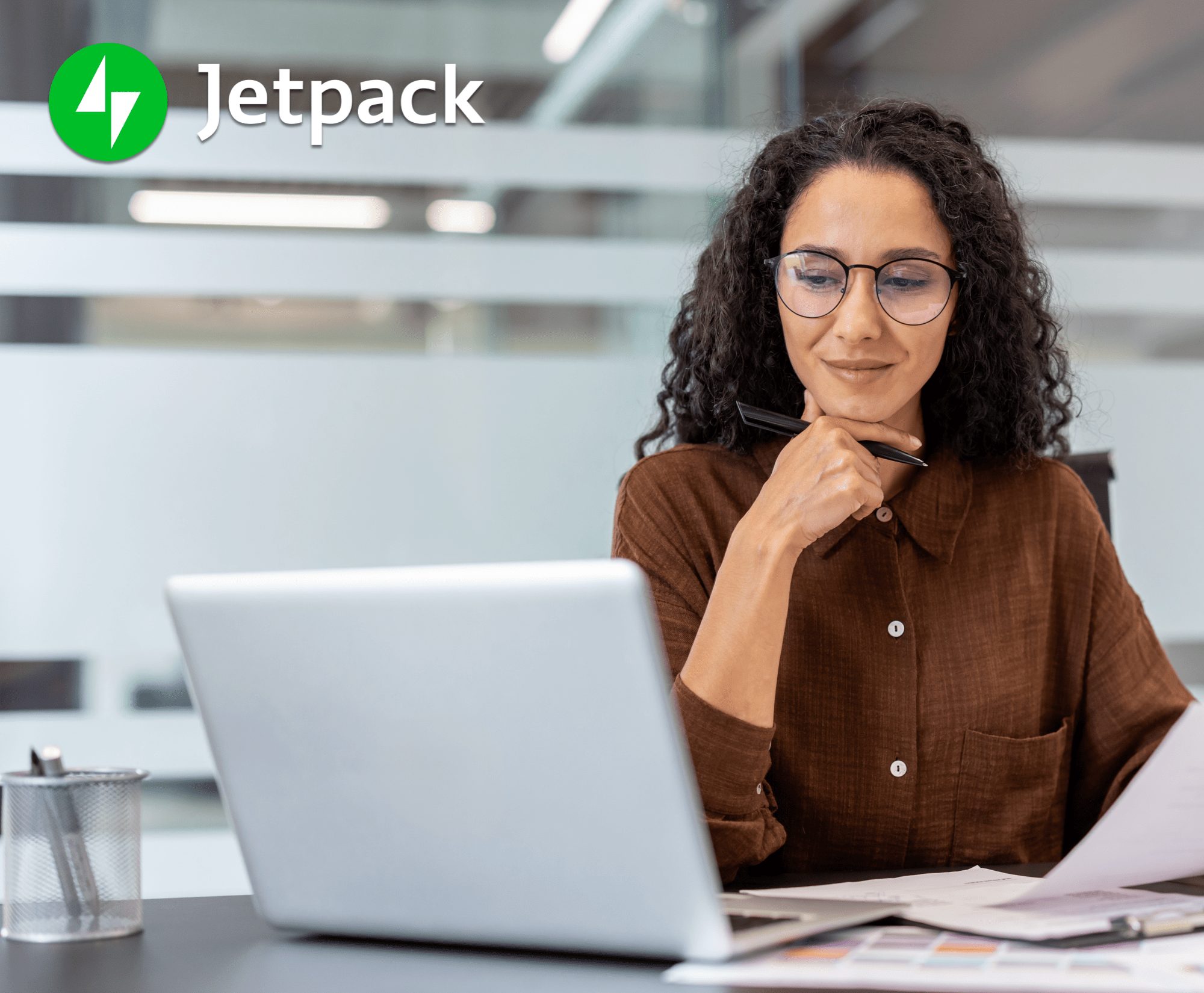 woman working on a laptop computer