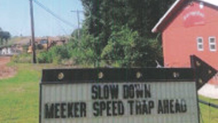Speed Trap Warning Sign