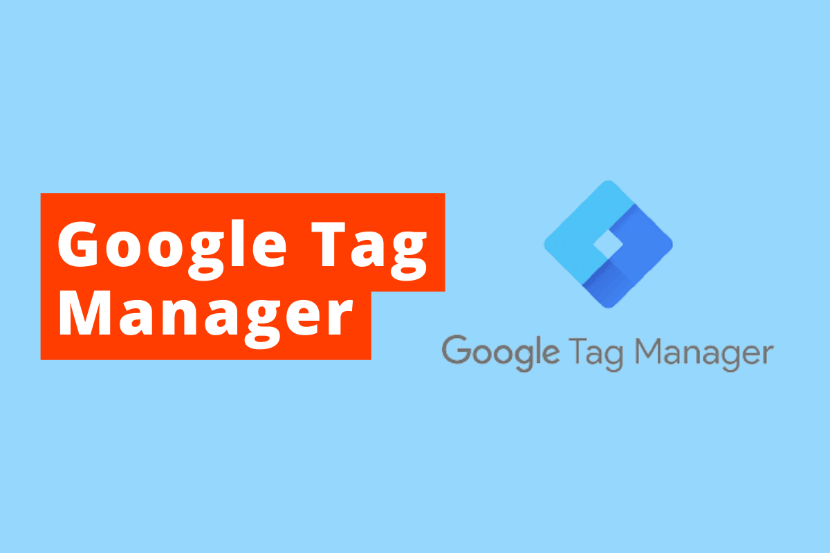 o texto na imagem é Google Tag Manager e ao lado direito o logo que a google usa para o Google Tag Manager