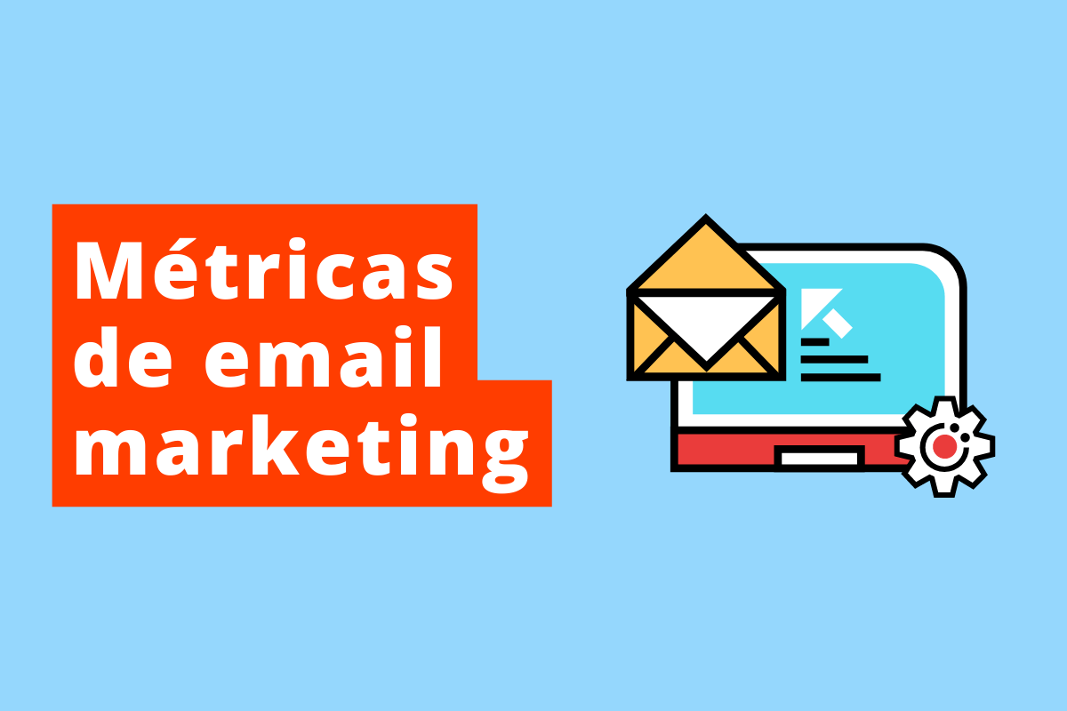 texto descrevendo o assunto do artigo que é Métricas de email marketing e imagem de uma tela com o ícone do envio de email