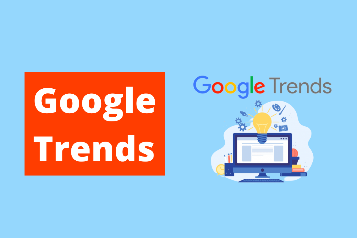 Jorge Moreno - Empreendedor Digital Imagem de um monitor azul com vários símbolos representando a internet em volta. Em cima dele há o nome Google Trends. O fundo da imagem é azul