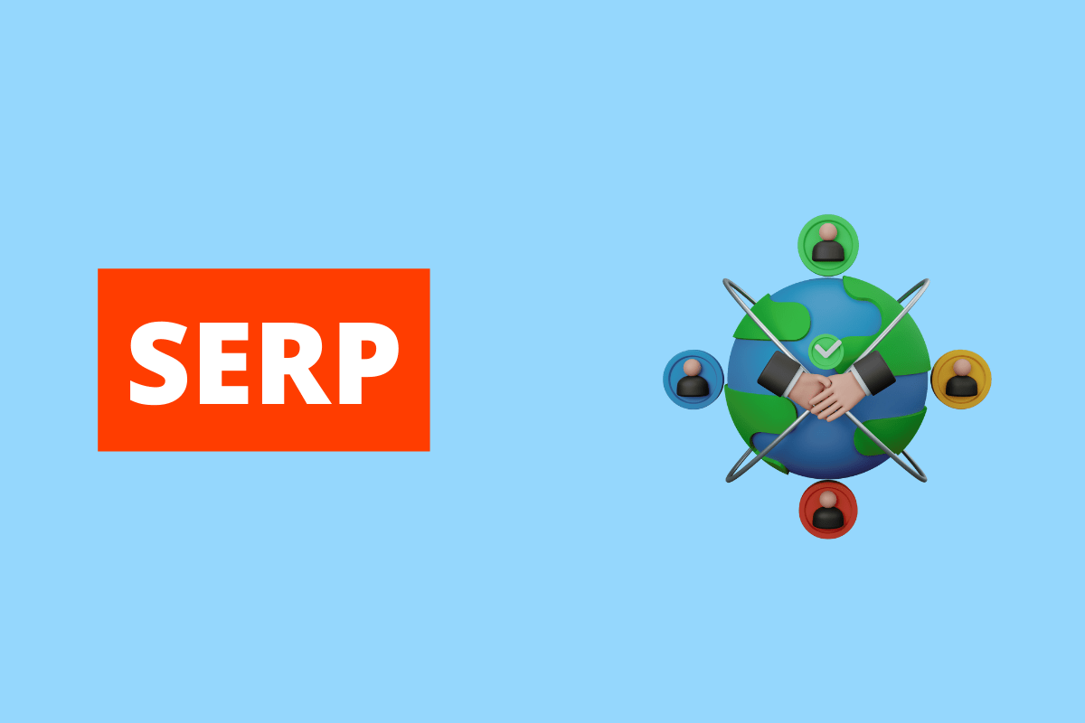 Jorge Moreno - Empreendedor Digital imagem de um globo e, no centro, há duas mãos juntas. O fundo da imagem é azul e tem-se escrito SERP