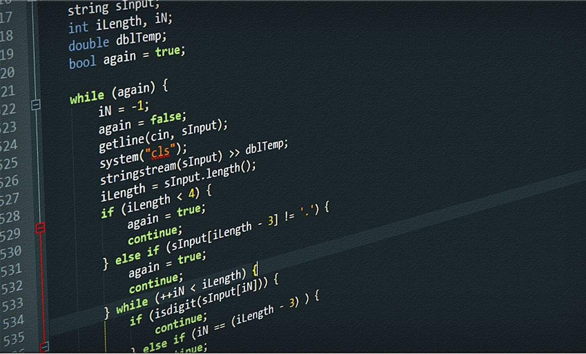 Código em linguagem de programação indefinida