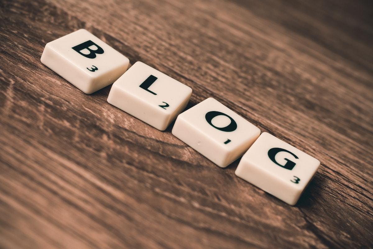 blog: blog de sucesso letras em blocos formando o nome blog