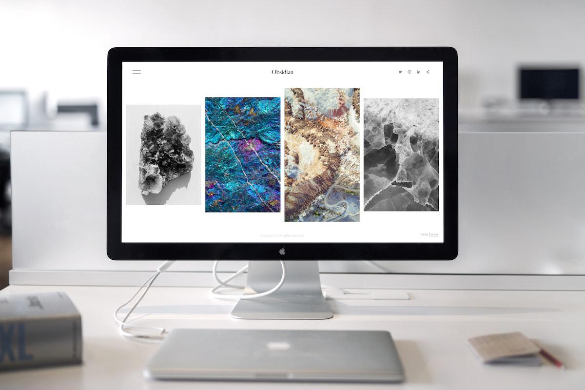 monitor: migração de website monitor mostrando várias imagens de um site