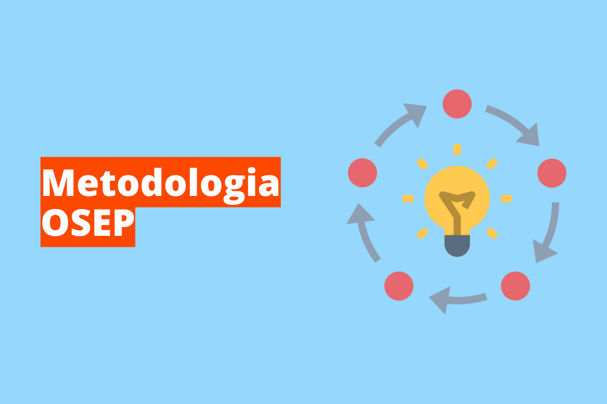 Metodologia OSEP: o fundo da imagem é azul e tem se escrito Metodologia OSEP