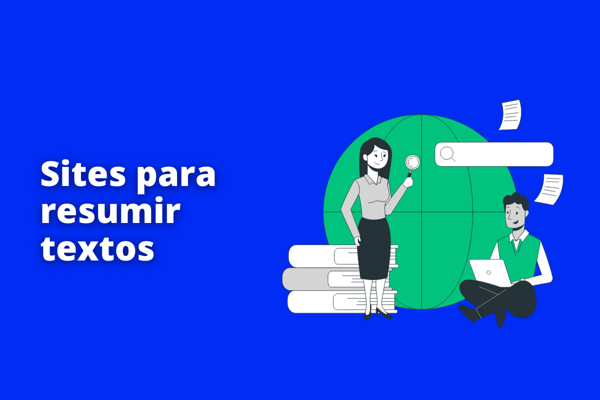a imagem ilustra exemplos de sites para resumir textos