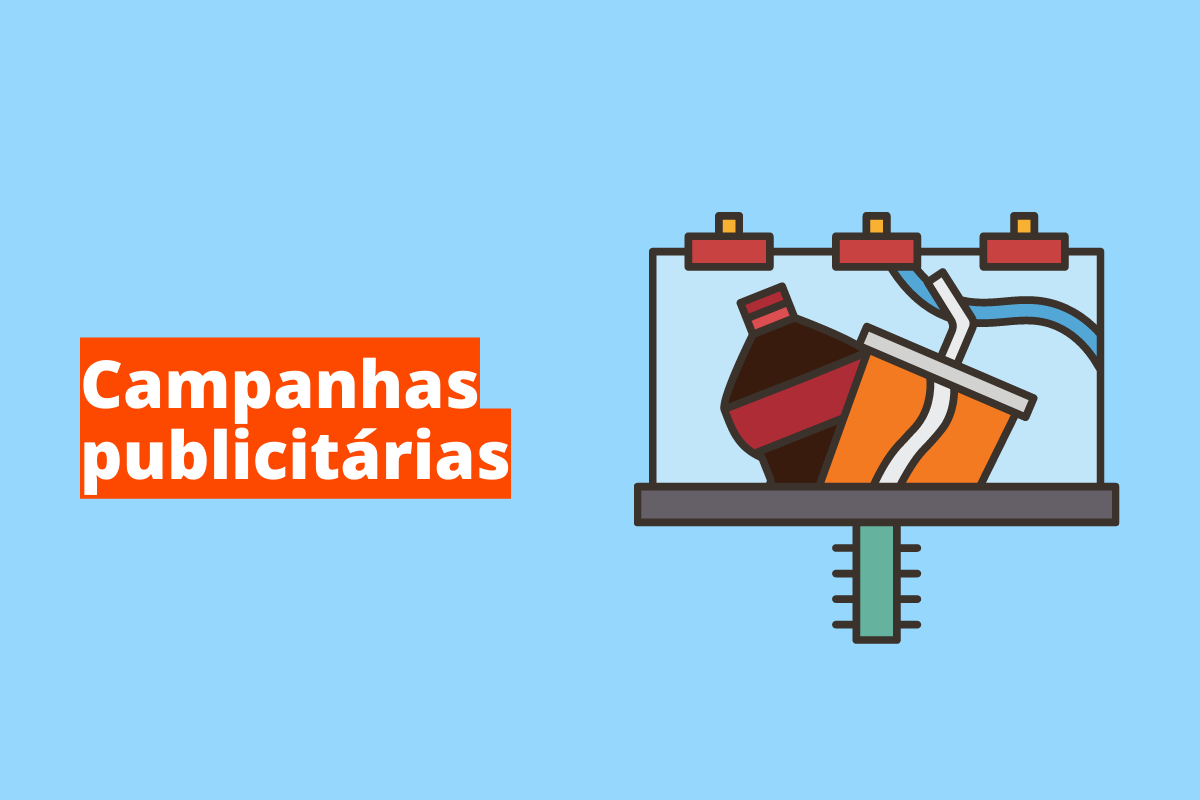 a imagem ilustra um exemplo de campanhas publicitárias