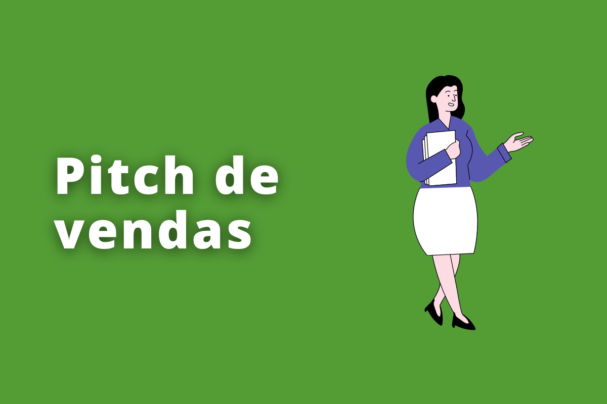 a imagem ilustra um momento em que se usa um pitch de vendas