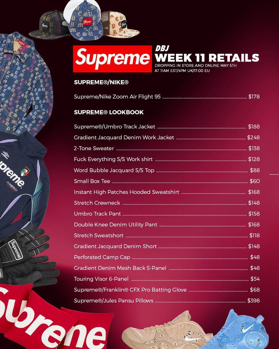 Supreme Ss22 Week 11 Droplist Stclaircomoshops