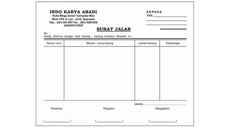 Contoh Surat Jalan Barang Excel Nusagates Contoh Surat Jalan Barang Excel Nusagates