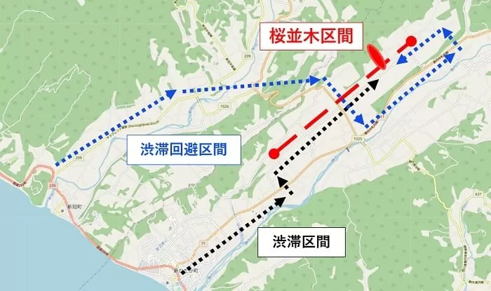 渋滞回避① サラブレッド銀座通り