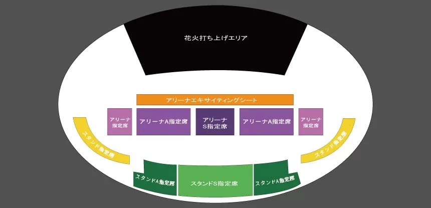 真駒内花火大会座席マップ　2022年