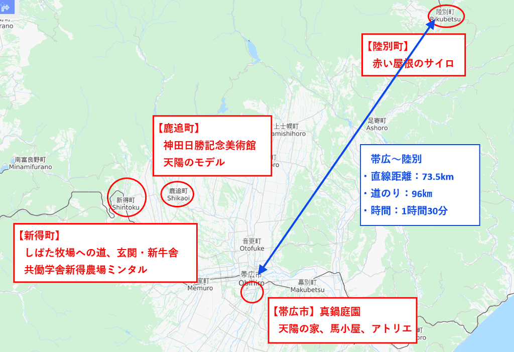 なつぞらロケ地　相関図