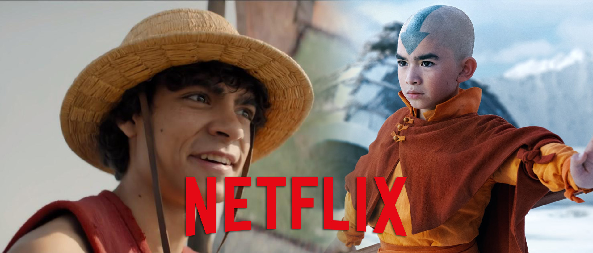 one piece avatar the last airbender netflix banner