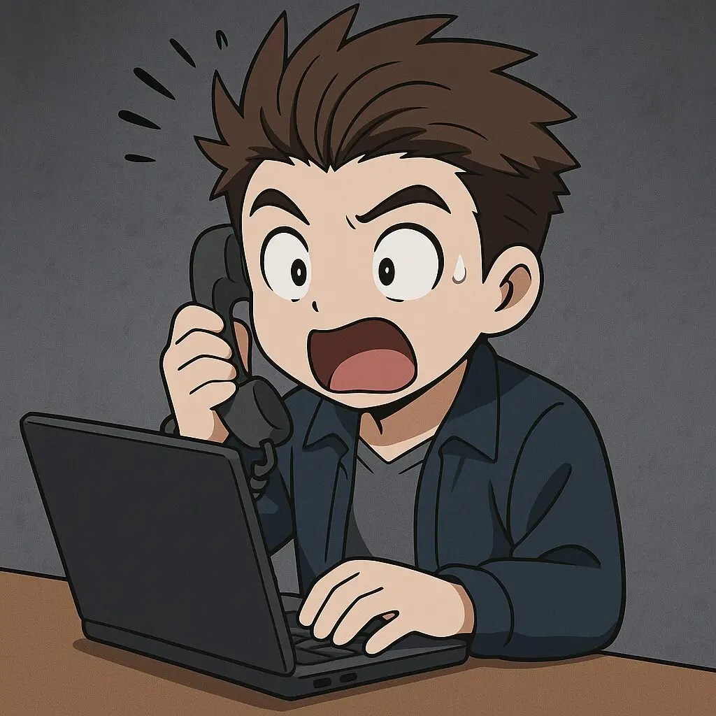 電話で背筋が凍る社畜