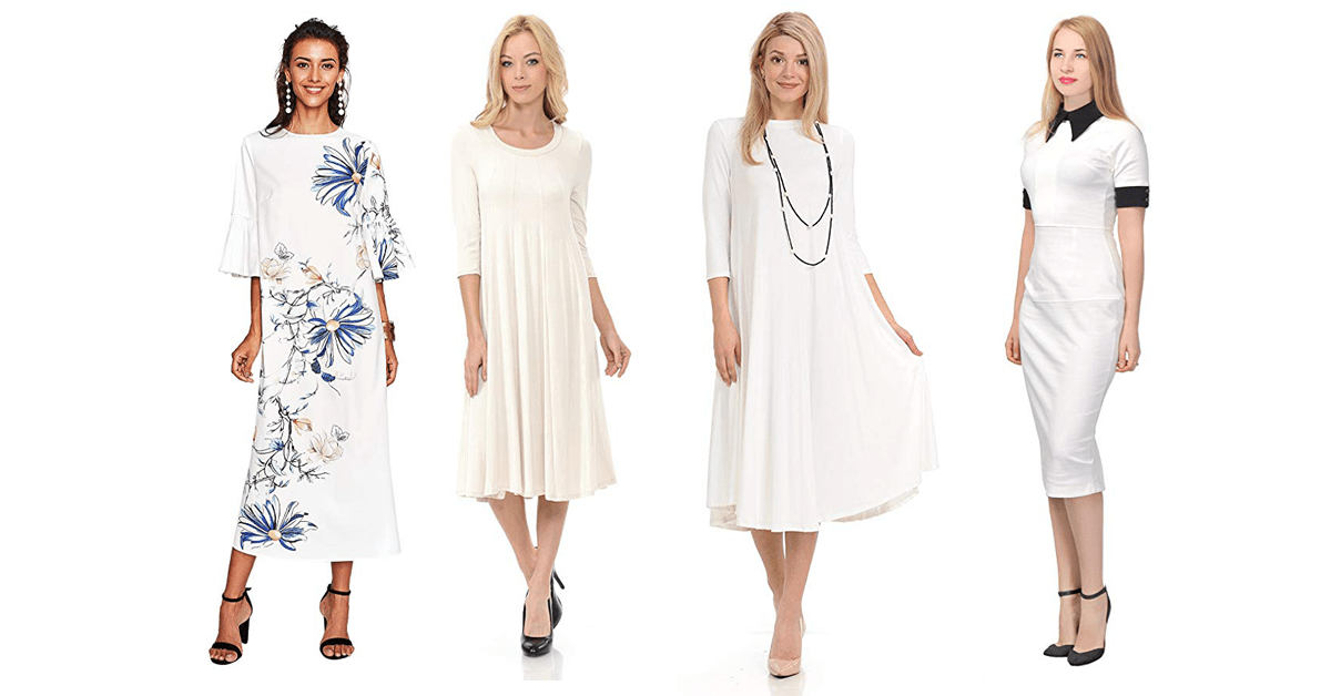 Amazon White Dresses For Yontif High Holidays Kosher Working Mom Dad