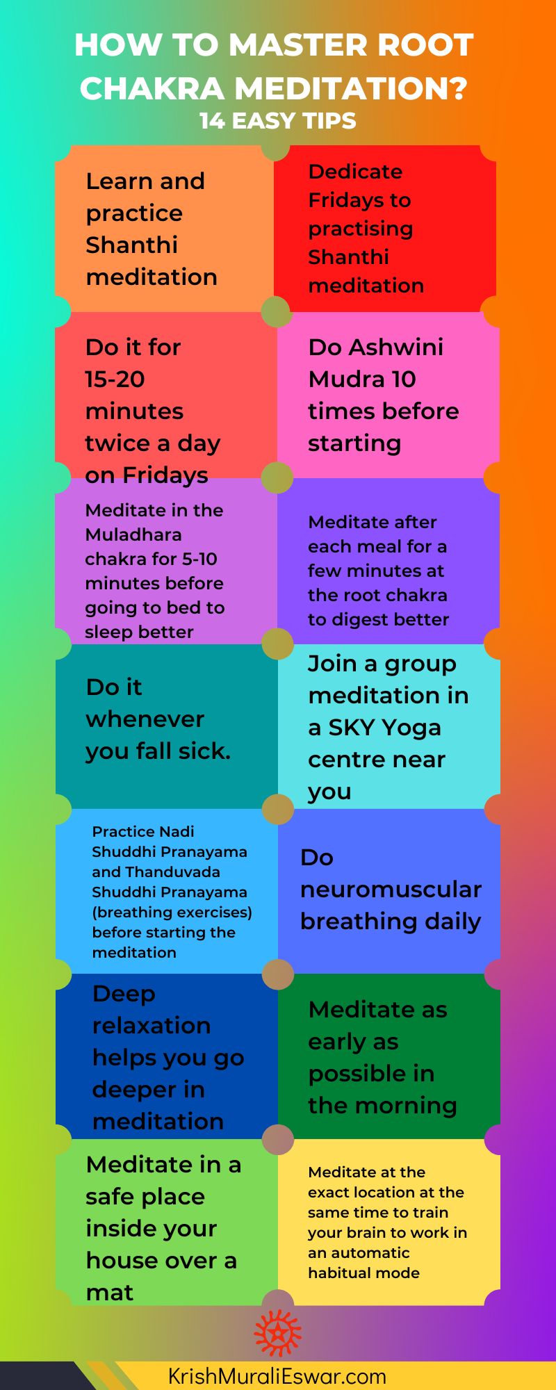 How To Master Root Chakra Meditation 14 Easy Tips I Follow Krish Murali Eswar