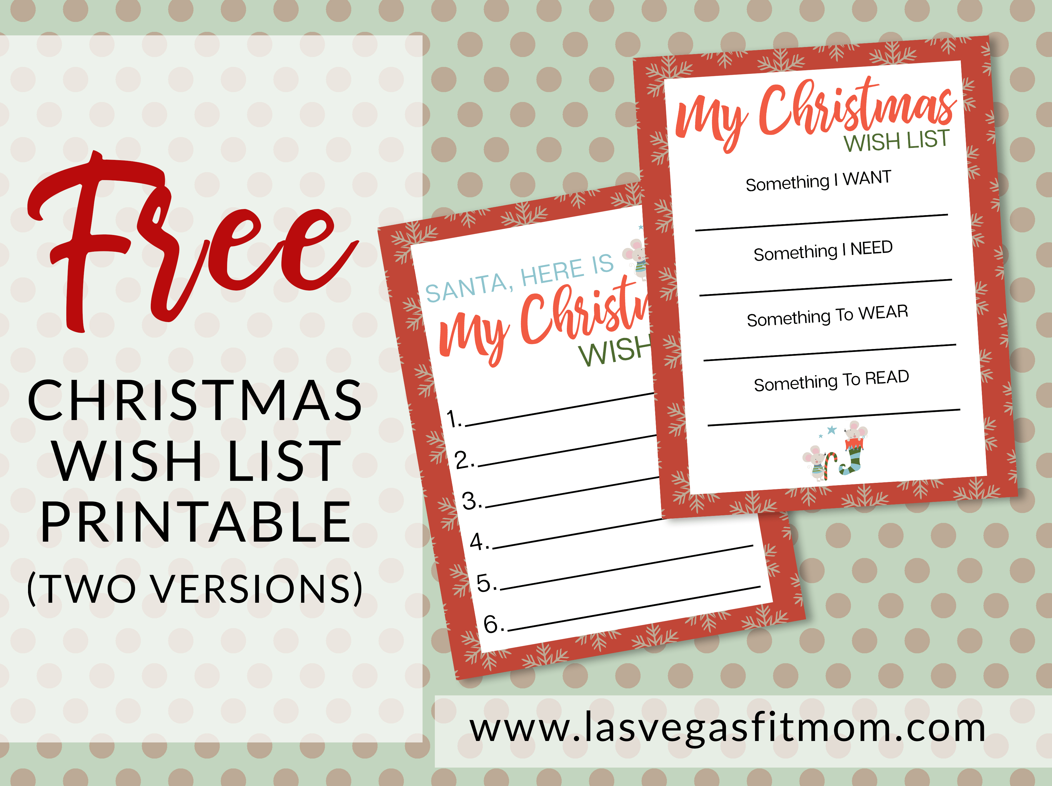 Christmas Wish List Template Free Printable Las Vegas Fit Mom