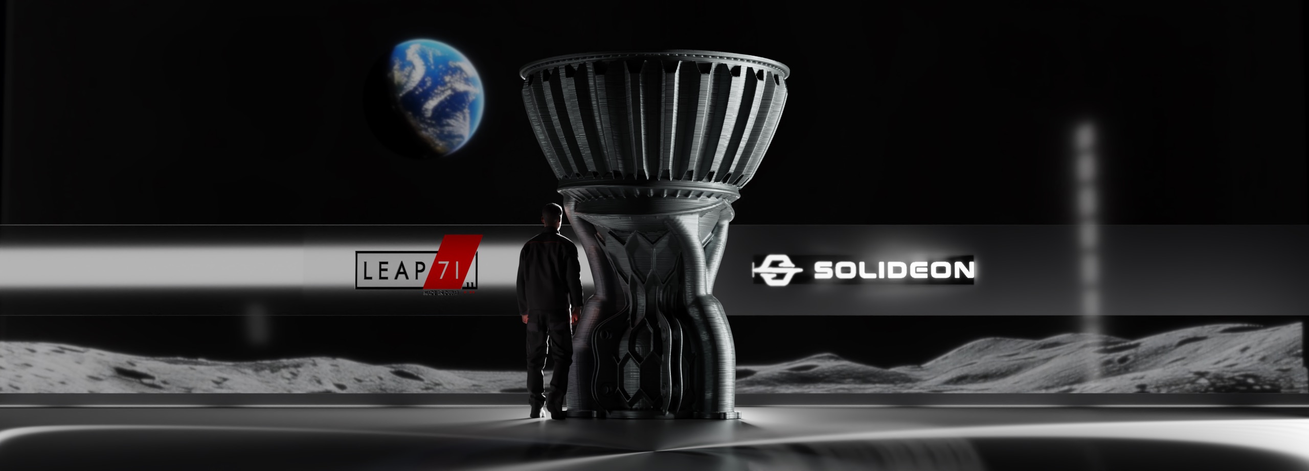 Solideon and LEAP 71 collaborate on large-scale 3D-printed space hardware