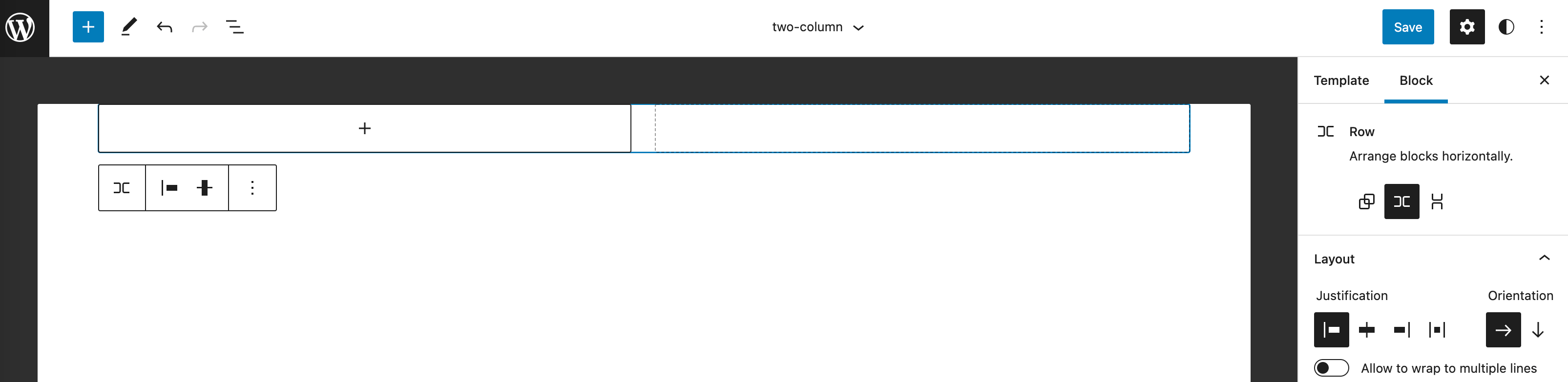 Full site editor location