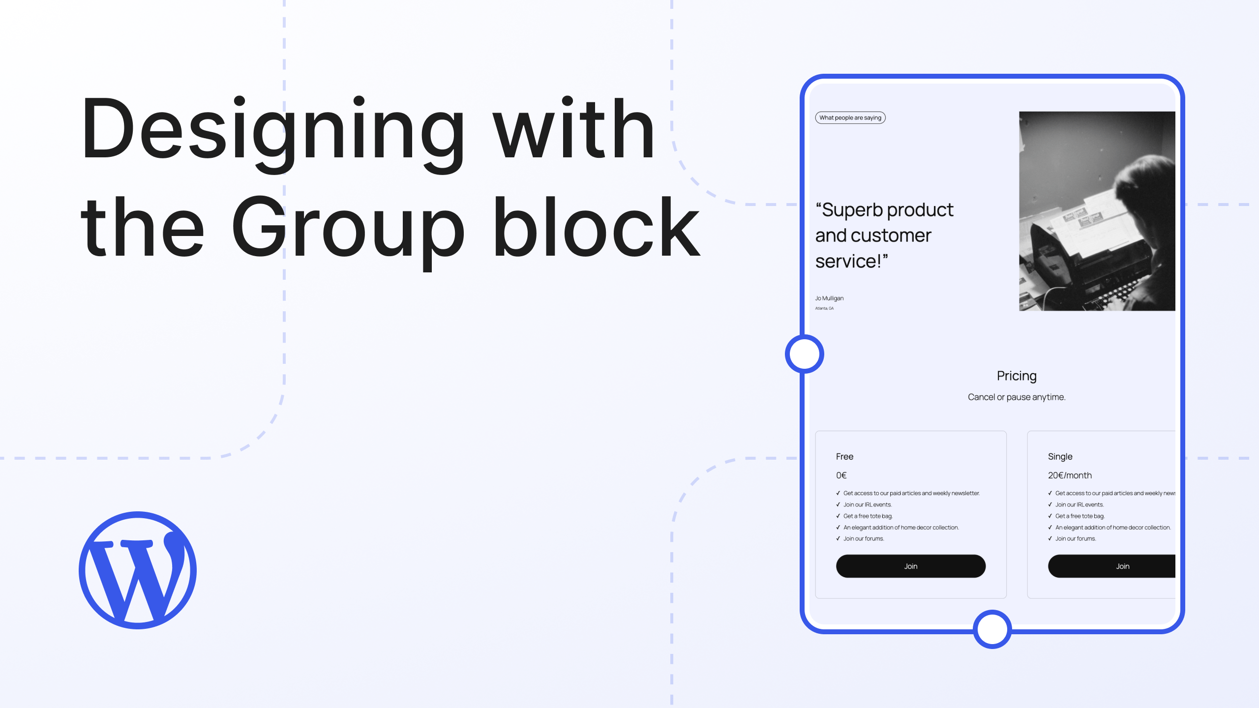 Designing with the Group block