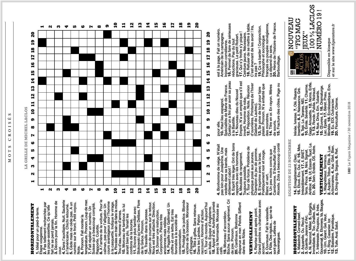 Solutions Des Mots Croises Liberaux Du 14 Juillet 2020 Le Blog De Nathalie Mp