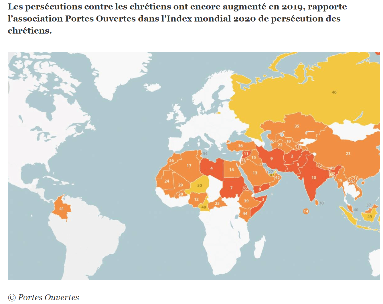 Les Dix Pays Ou Les Chretiens Sont Le Plus Persecutes Le Kiosque Medias