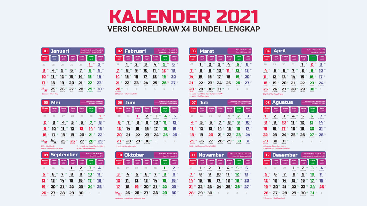 Download Template Kalender 2023 Lengkap Masehi Jawa Dan Hijriah Arab