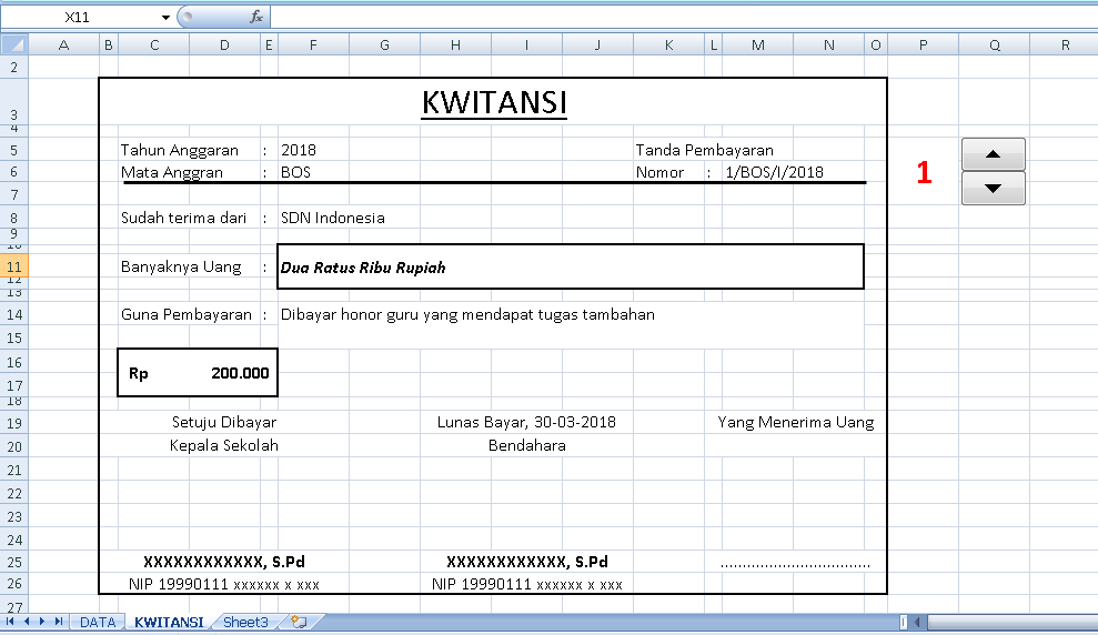Cara Membuat Form Kwitansi Otomatis Di Excel Hongkoong