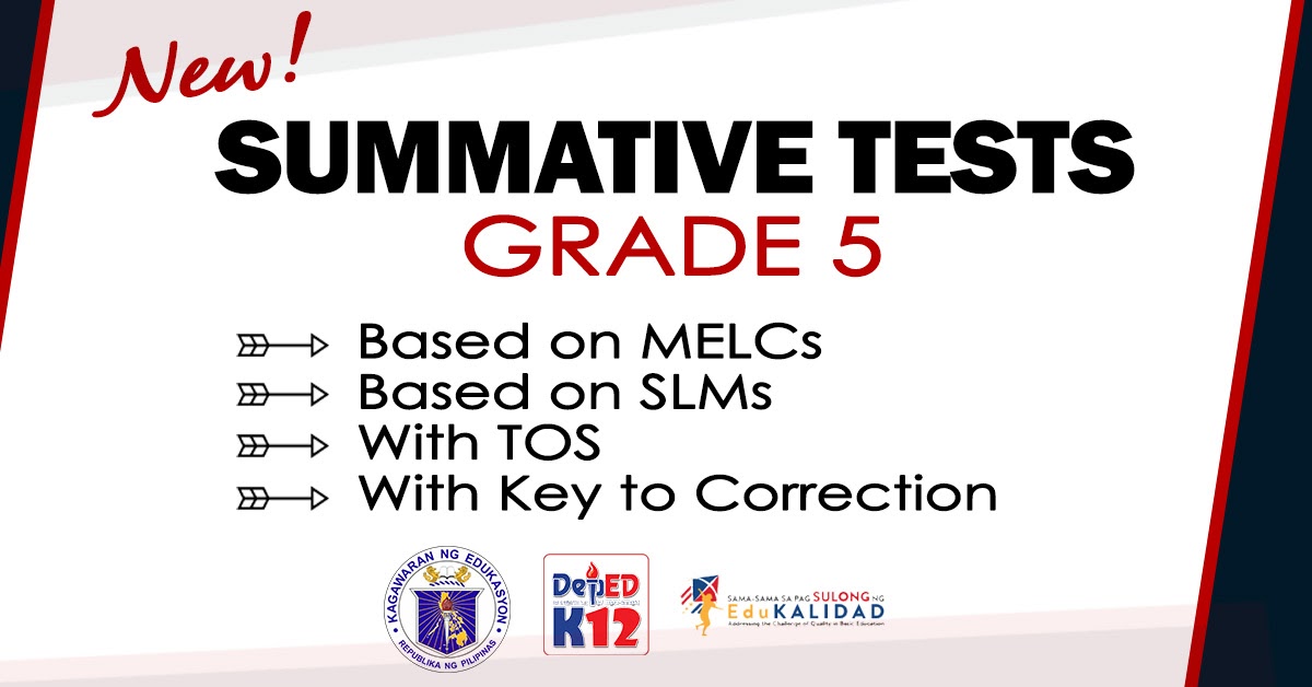 Summative Tests For Grade 5 1st Quarter All Subjects Deped Click 8375