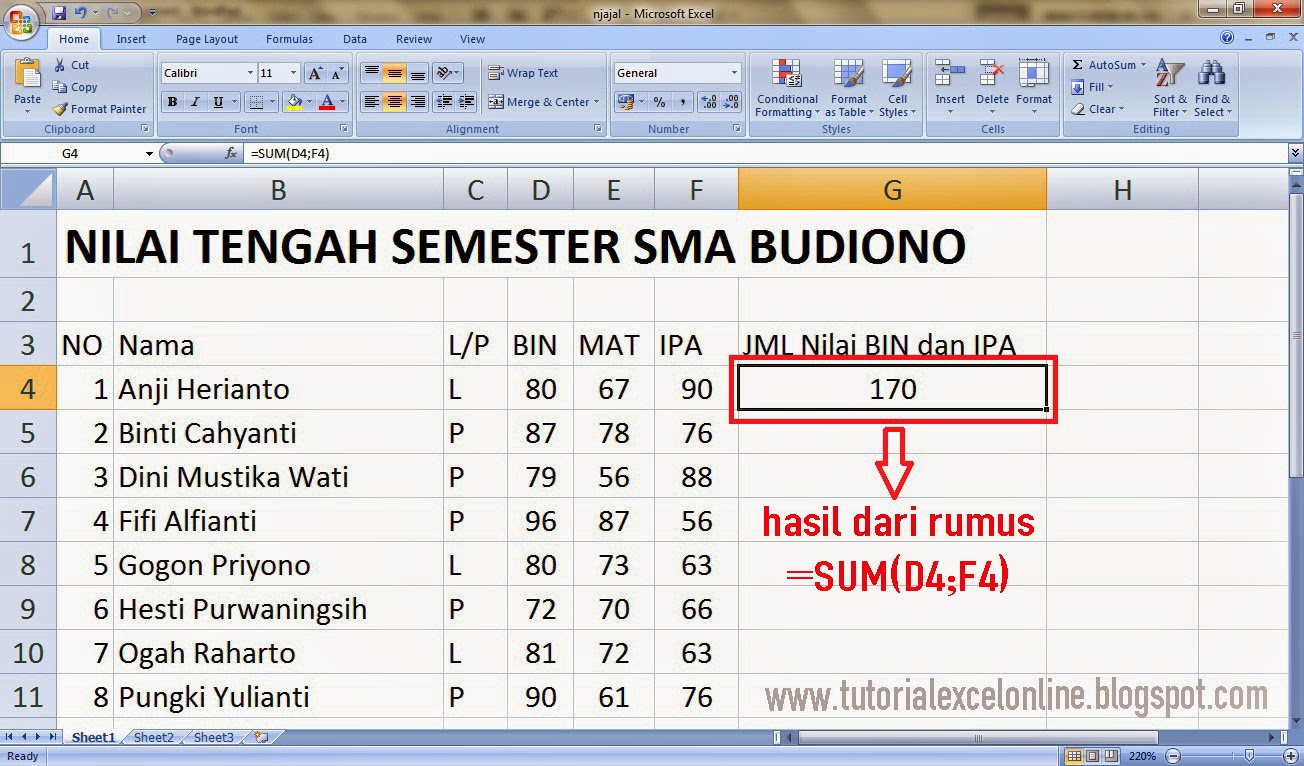 Cara Menghitung Jumlah Cell Yang Terisi Di Excel Warga.Co.Id