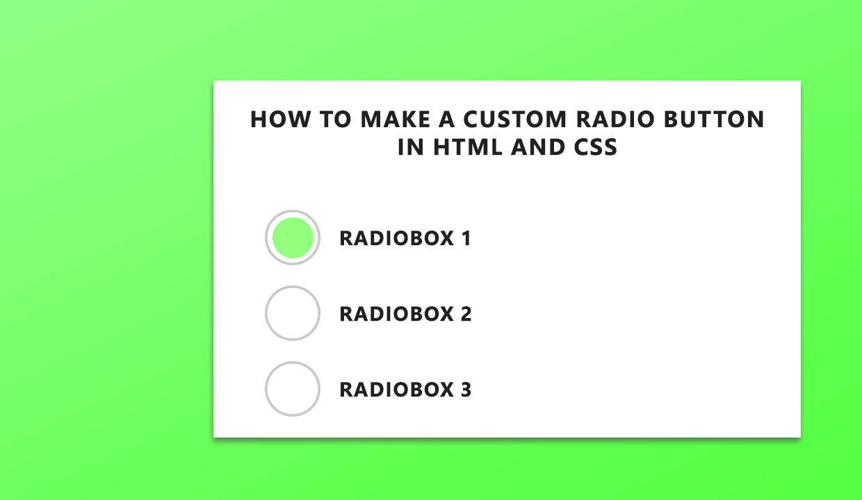 How to create custom radio button using by html css youtube otosection
