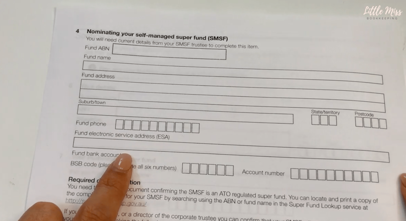 How To Complete A Super Form Little Miss Bookkeeping