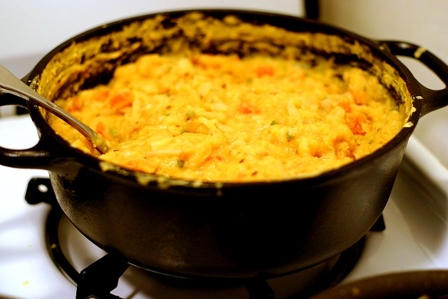 red split lentils with cabbage