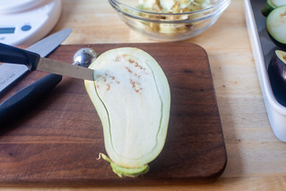 use a paring knife to shape the hollow