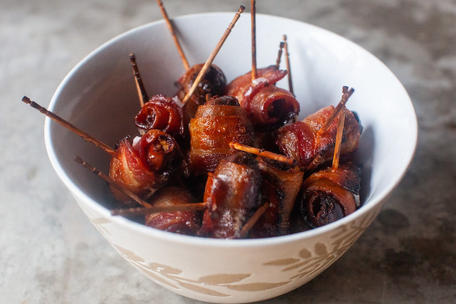cider-glazed bacon-wrapped dates