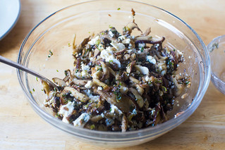 let cool slightly and add cheese