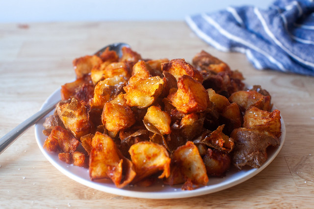 crispy crumbled potatoes