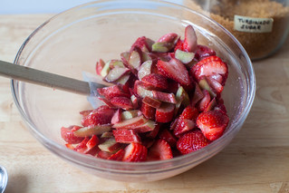 with sugar, thickener, lemon juice