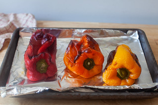 roasted or broiled until black