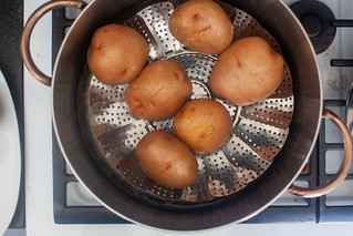 steamed red potatoes