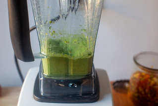 spicy spring pea sauce