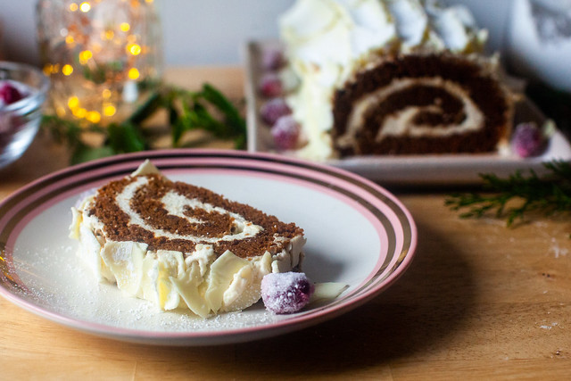 gingerbread yule log