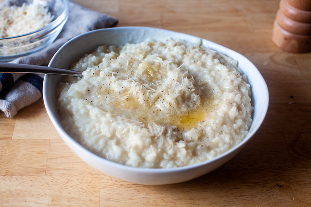 baked double parmesan risotto