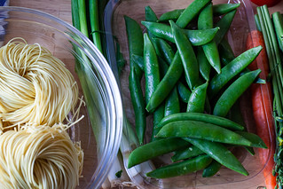 noodles and vegetables