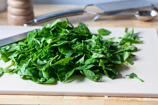 roughly chopped baby spinach