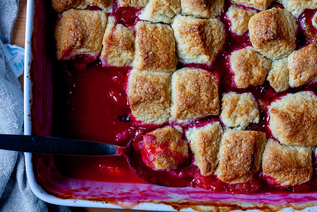 plum and cream scone cobbler-11