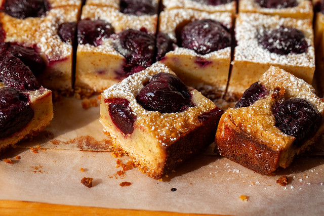 cherry brown butter bars-7