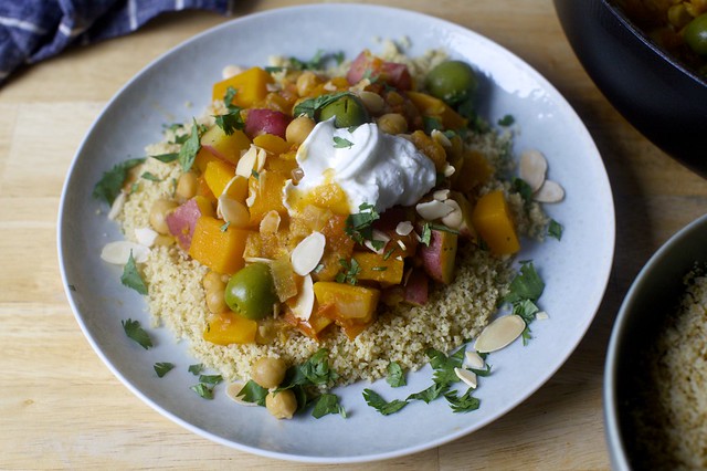 squash and chickpea moroccan stew